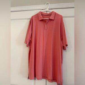 Peter Millar Summer Comfort Golf Polo Shirt Pink Size XXL 2XL